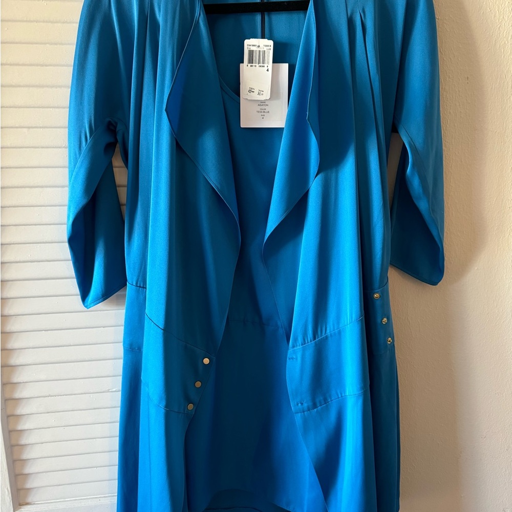 DVF Aharon blue silk dress